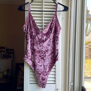 Velvet Dusty Rose Bodysuit